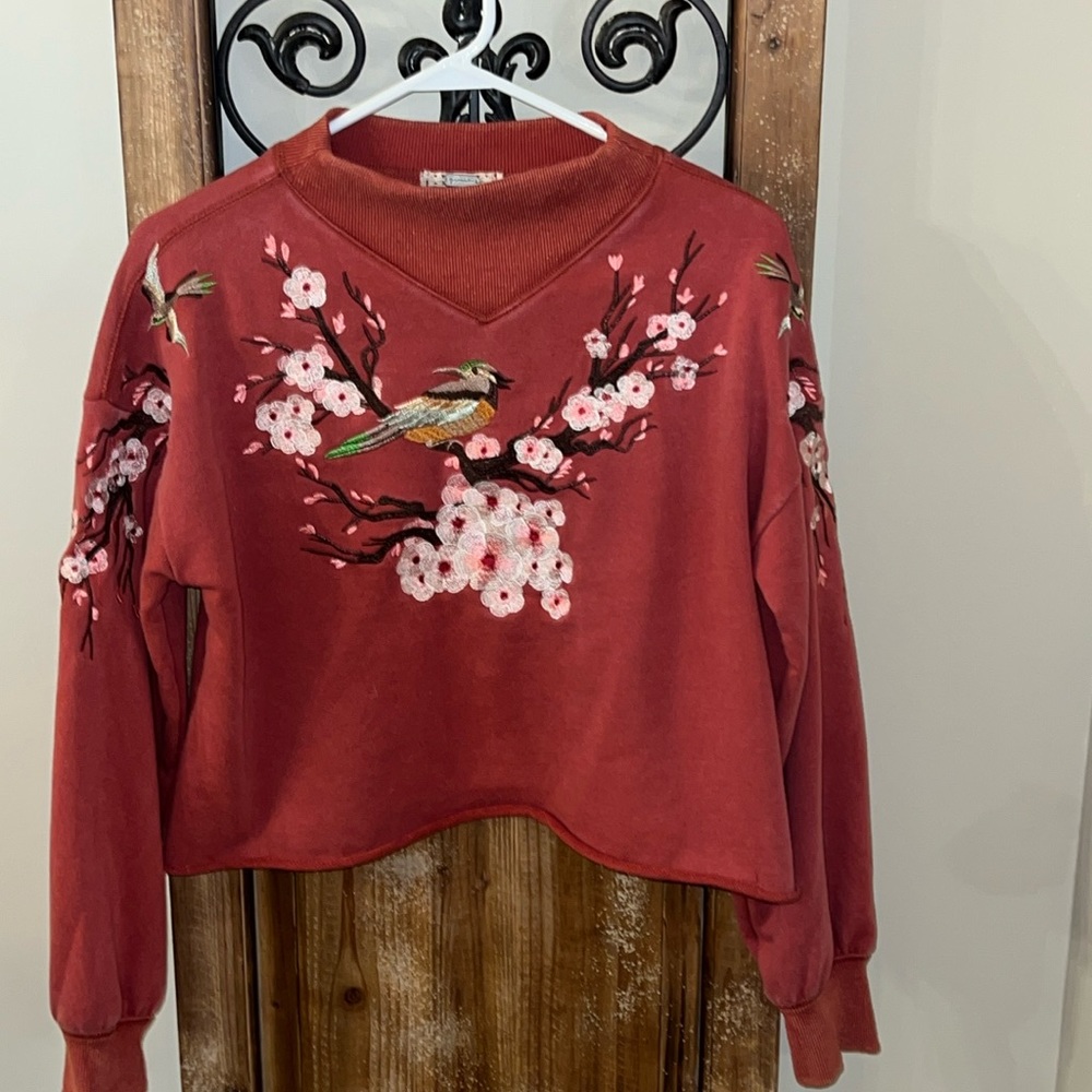 Gimmicks cropped sweatshirt with embroidery